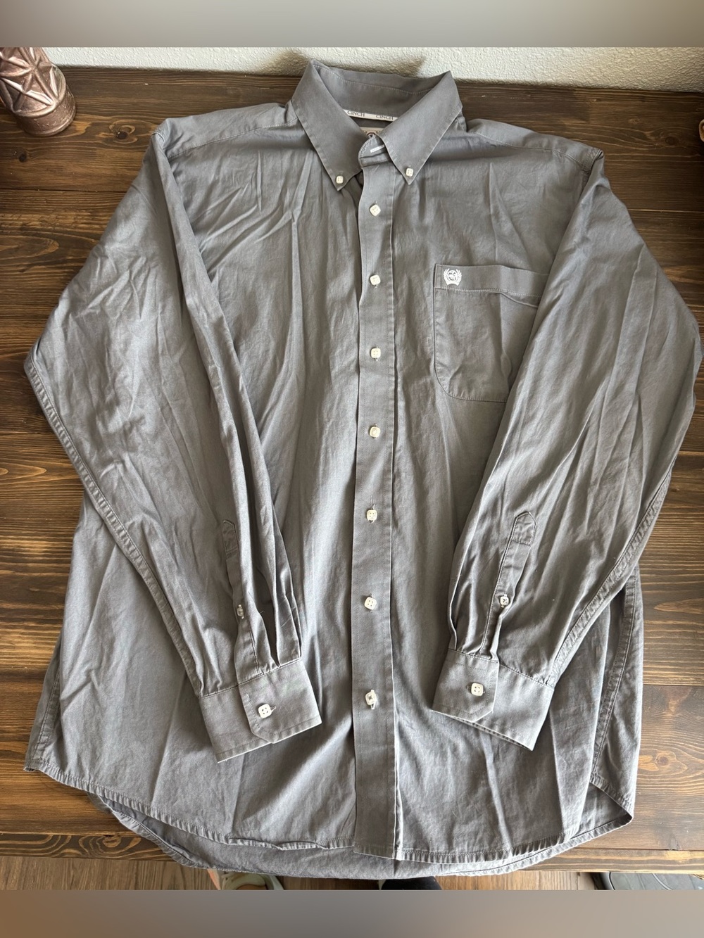 Cinch Gray Button-Down Dress Shirt